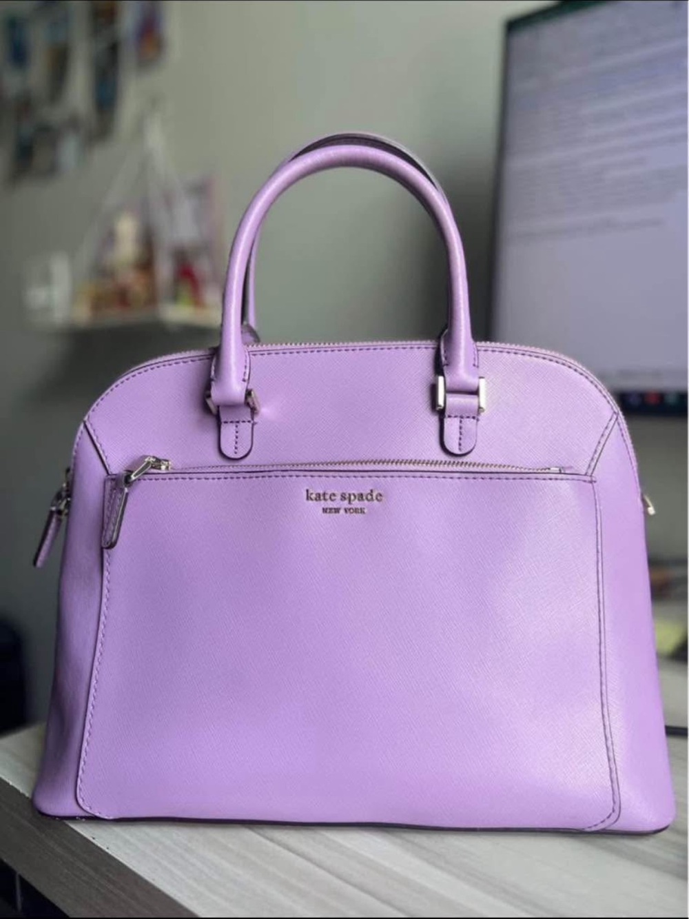 kate spade Lavender Dome Satchel with Gold-Tone Hardware